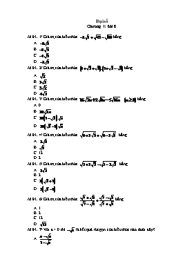 Ôn tập thi môn Đại 9